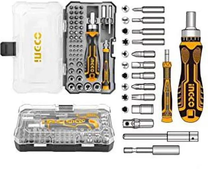 INGCO 55 Pcs Screwdriver Bits Set Tools Junction HKSDB0558 Yellow